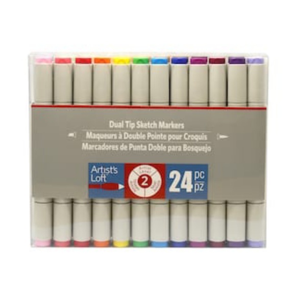 Artist's Loft Office Artists Loft Dual Tip Sketch Markers 24pc Bnib